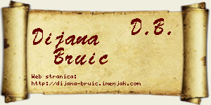 Dijana Bruić vizit kartica